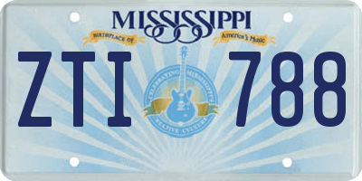 MS license plate ZTI788