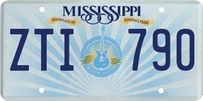 MS license plate ZTI790
