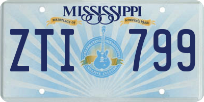 MS license plate ZTI799