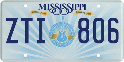 MS license plate ZTI806