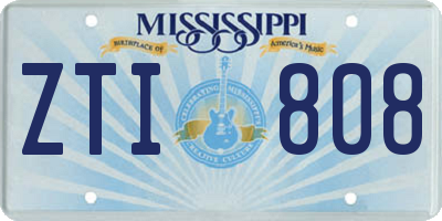 MS license plate ZTI808