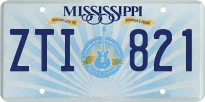 MS license plate ZTI821