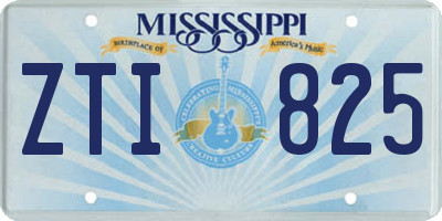 MS license plate ZTI825