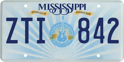 MS license plate ZTI842