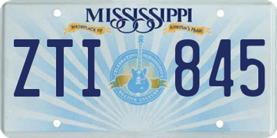 MS license plate ZTI845