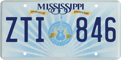 MS license plate ZTI846
