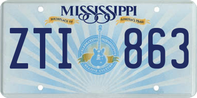 MS license plate ZTI863