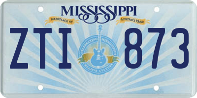 MS license plate ZTI873