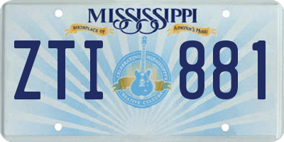 MS license plate ZTI881