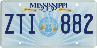 MS license plate ZTI882
