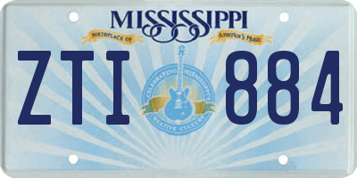 MS license plate ZTI884
