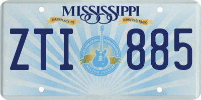 MS license plate ZTI885