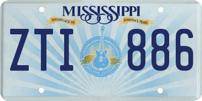 MS license plate ZTI886