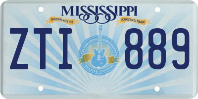 MS license plate ZTI889
