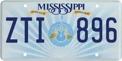 MS license plate ZTI896