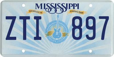 MS license plate ZTI897