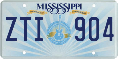 MS license plate ZTI904