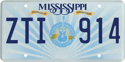 MS license plate ZTI914
