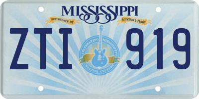 MS license plate ZTI919