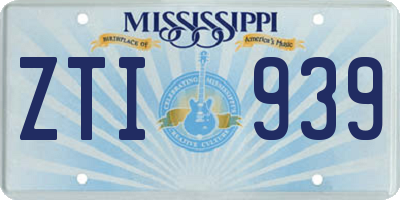 MS license plate ZTI939