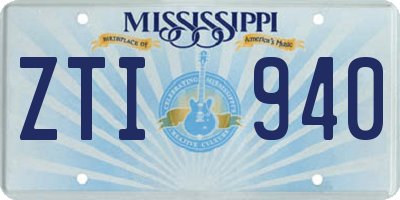 MS license plate ZTI940