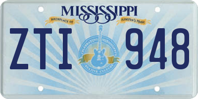 MS license plate ZTI948
