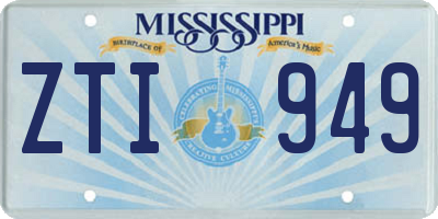MS license plate ZTI949
