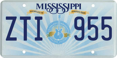 MS license plate ZTI955