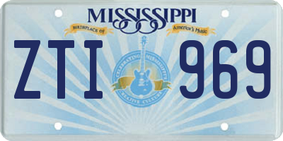 MS license plate ZTI969