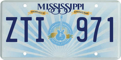 MS license plate ZTI971