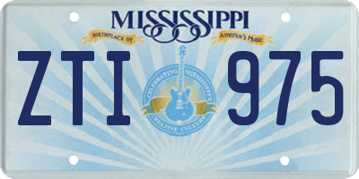 MS license plate ZTI975