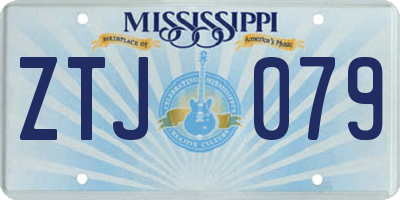 MS license plate ZTJ079