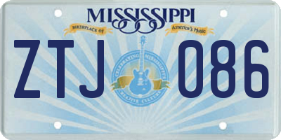 MS license plate ZTJ086