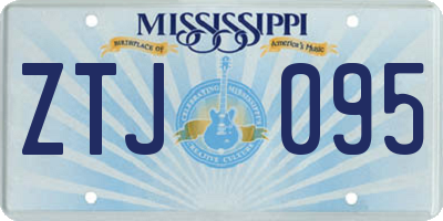 MS license plate ZTJ095