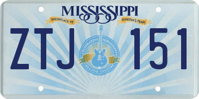 MS license plate ZTJ151