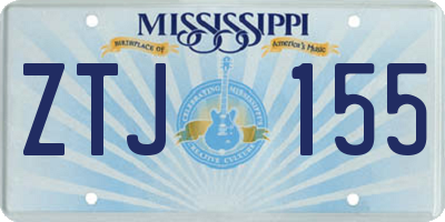 MS license plate ZTJ155