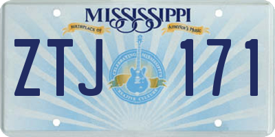 MS license plate ZTJ171