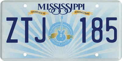 MS license plate ZTJ185