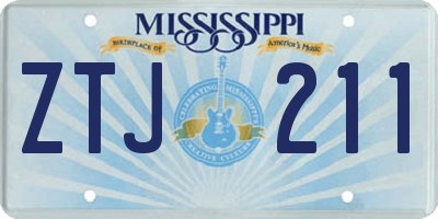 MS license plate ZTJ211
