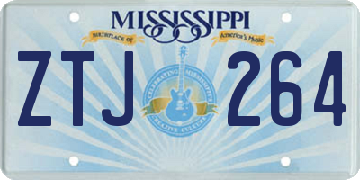 MS license plate ZTJ264