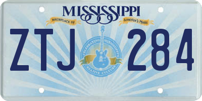 MS license plate ZTJ284