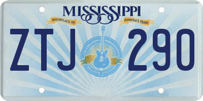 MS license plate ZTJ290