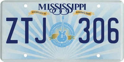 MS license plate ZTJ306