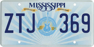 MS license plate ZTJ369
