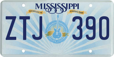 MS license plate ZTJ390