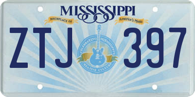 MS license plate ZTJ397