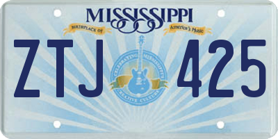 MS license plate ZTJ425