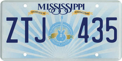 MS license plate ZTJ435