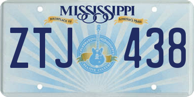 MS license plate ZTJ438