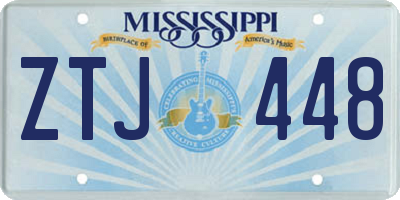 MS license plate ZTJ448